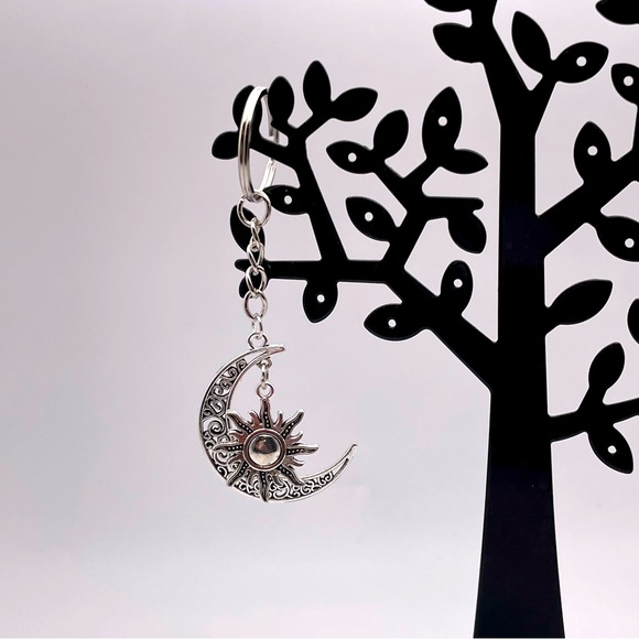 SILVER MOON | Dangly Sun & Moon | Bag Charm | Keychain (Brand New!) 💘 - Picture 2 of 10